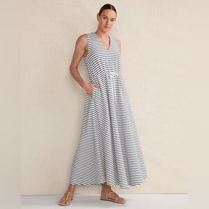 Haven Well Within Cotton Blend Textured Striped Sleeveless Dress Size XS